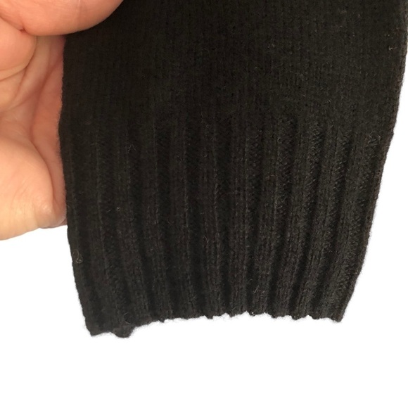 Gentle Herd 100% Wool Lightweight Pullover Sweater Hoodie Black Size Large NWT - Picture 5 of 10
